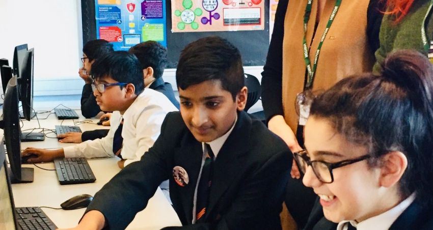 Students and school pupils buddy up for coding club initiative