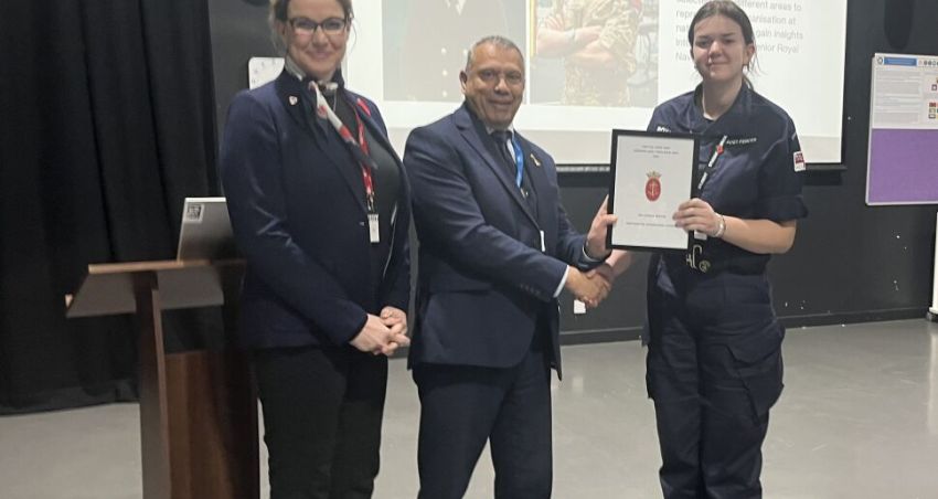National honour for NIA cadet